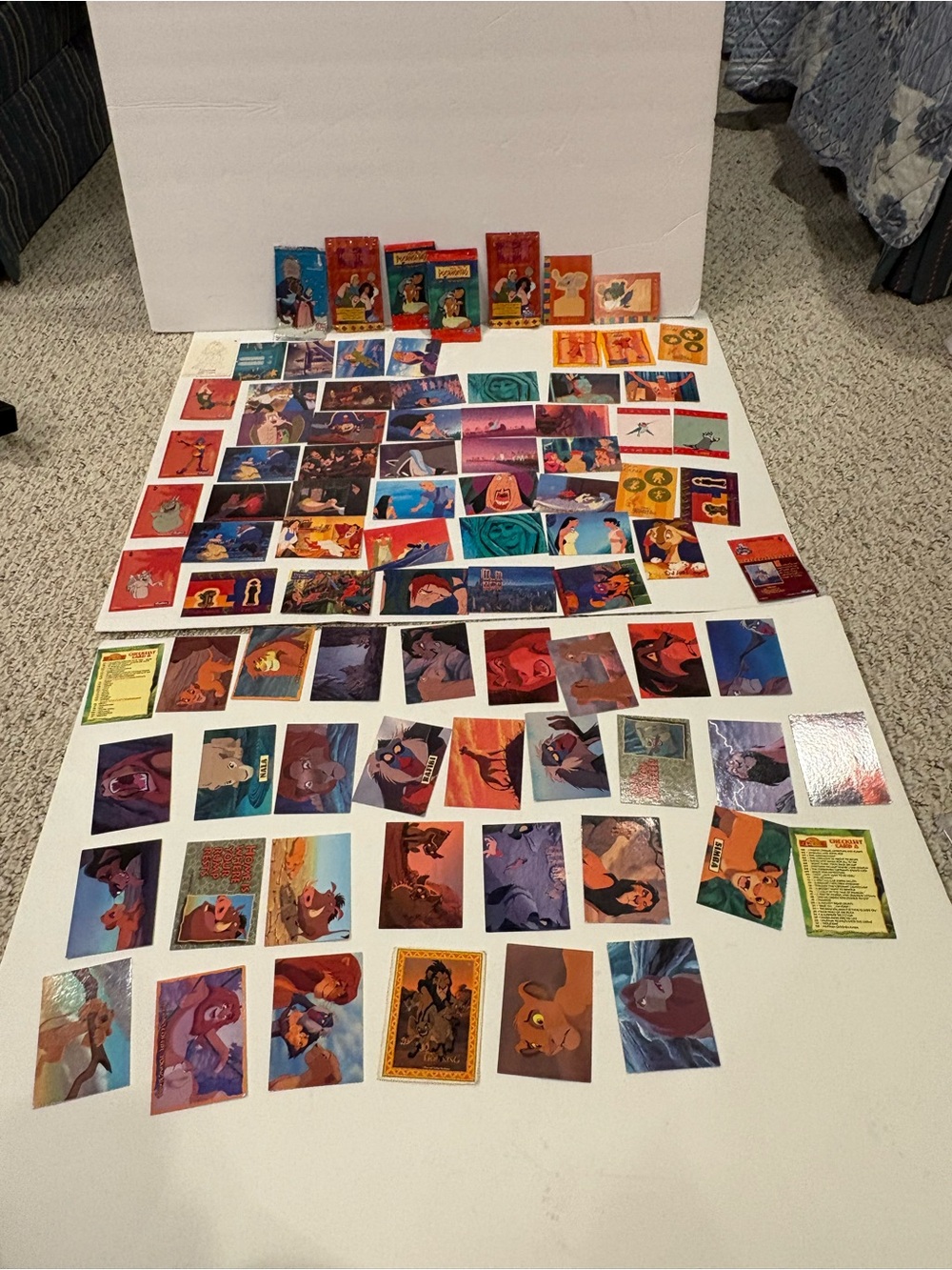 Disney Trading Card Lot (Lion King, Pocahontas, Beauty and the Beast, Hunchback)
